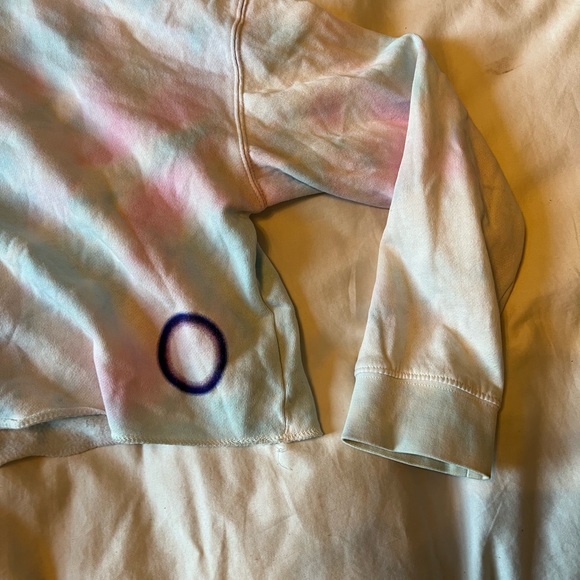 Tie Dye Hoodie - pink and blue cropped - Picture 2 of 10